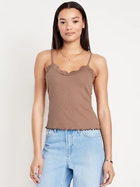 Lace-Trim Cami Tank Top