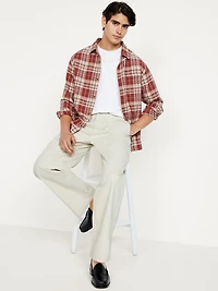 Loose Fit Plaid Pocket Shirt