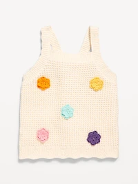 Applique Sweater-Knit Tank Top for Toddler Girls