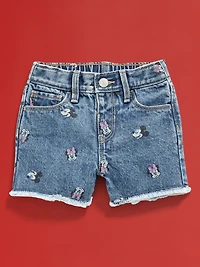Old Navy x Disney© High-Waisted Frayed-Hem Jean Shorts for Toddler Girls