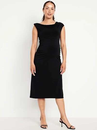 Robe longue de maternité à épaules asymétriques Moments signés Old Navy