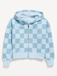 Favorite Fleece Printed Zip-Front Hoodie for Girls