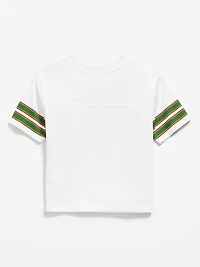 Oversized Mesh Graphic Football T-Shirt for Toddler Boys