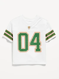 Oversized Mesh Graphic Football T-Shirt for Toddler Boys