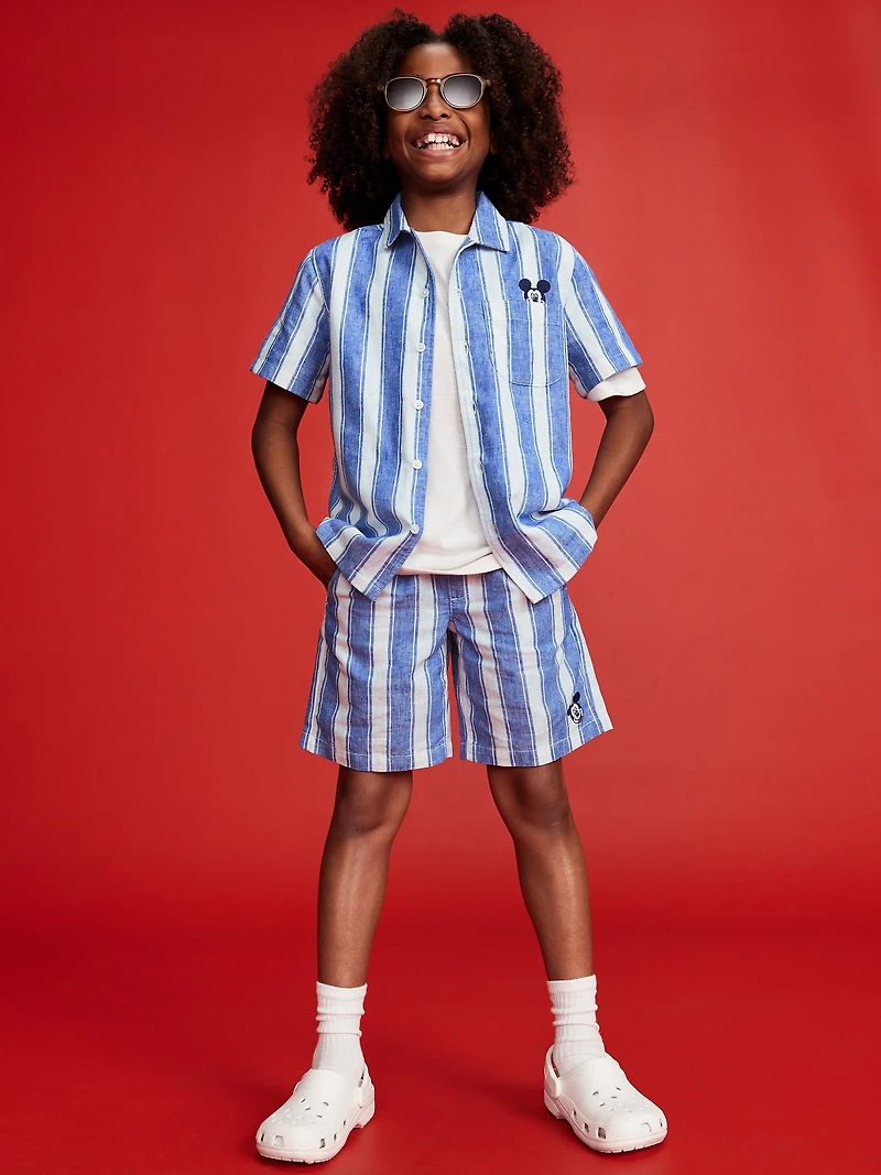 Old Navy x Disney© Linen-Blend Pocket Shirt for Boys