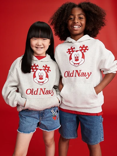 Old Navy x Disney© Mickey Mouse Gender-Neutral Flag Logo-Graphic Pullover Hoodie for Kids