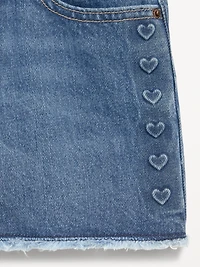 High-Waisted Frayed-Hem Jean Shorts for Girls