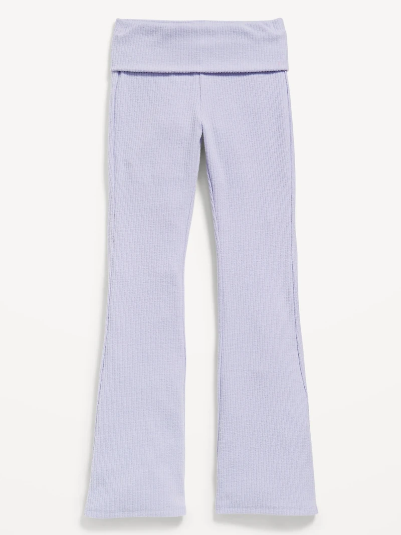 CozePlush Foldover Flare Leggings for Girls
