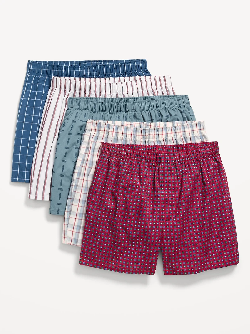 5-Pack Soft-Washed Boxer Shorts -- 3.75-inch inseam