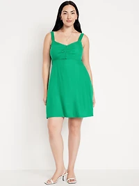 Fit & Flare Crepe Mini Dress