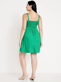 Fit & Flare Crepe Mini Dress