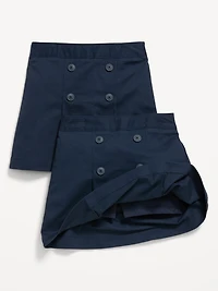 School Uniform Pleated Skort 2-Pack for Girls