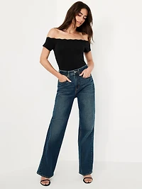 Off-Shoulder Lace-Trim Top