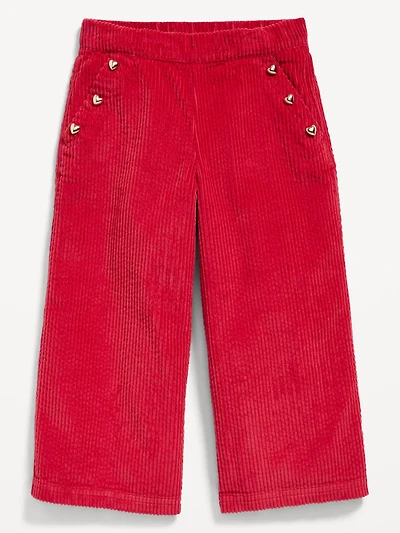 Pull-On Wide-Leg Corduroy Pants for Toddler Girls