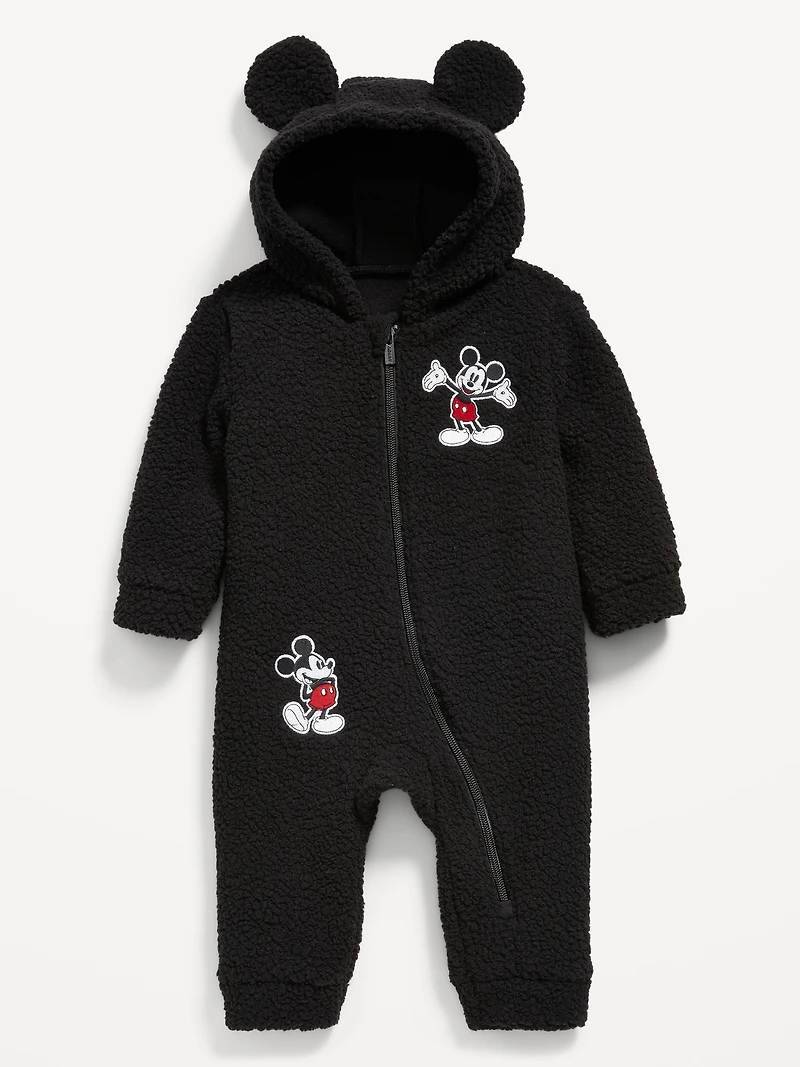 Disney© Mickey Mouse Sherpa Hooded One-Piece for Baby