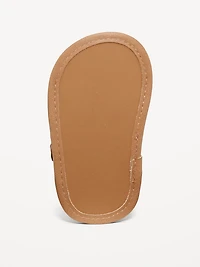 Metallic Faux-Leather Strappy Sandals for Baby