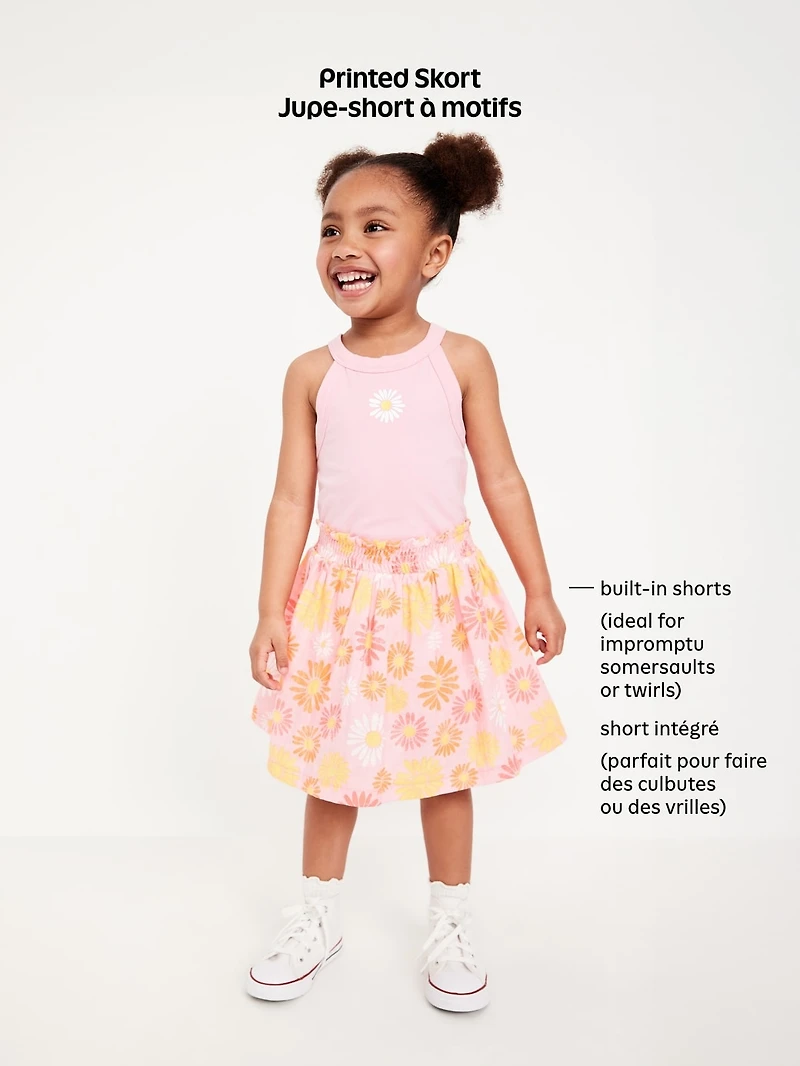High-Waisted Skort for Toddler Girls