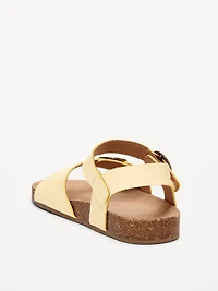 Faux-Leather Buckled Strap Sandals for Toddler Girls