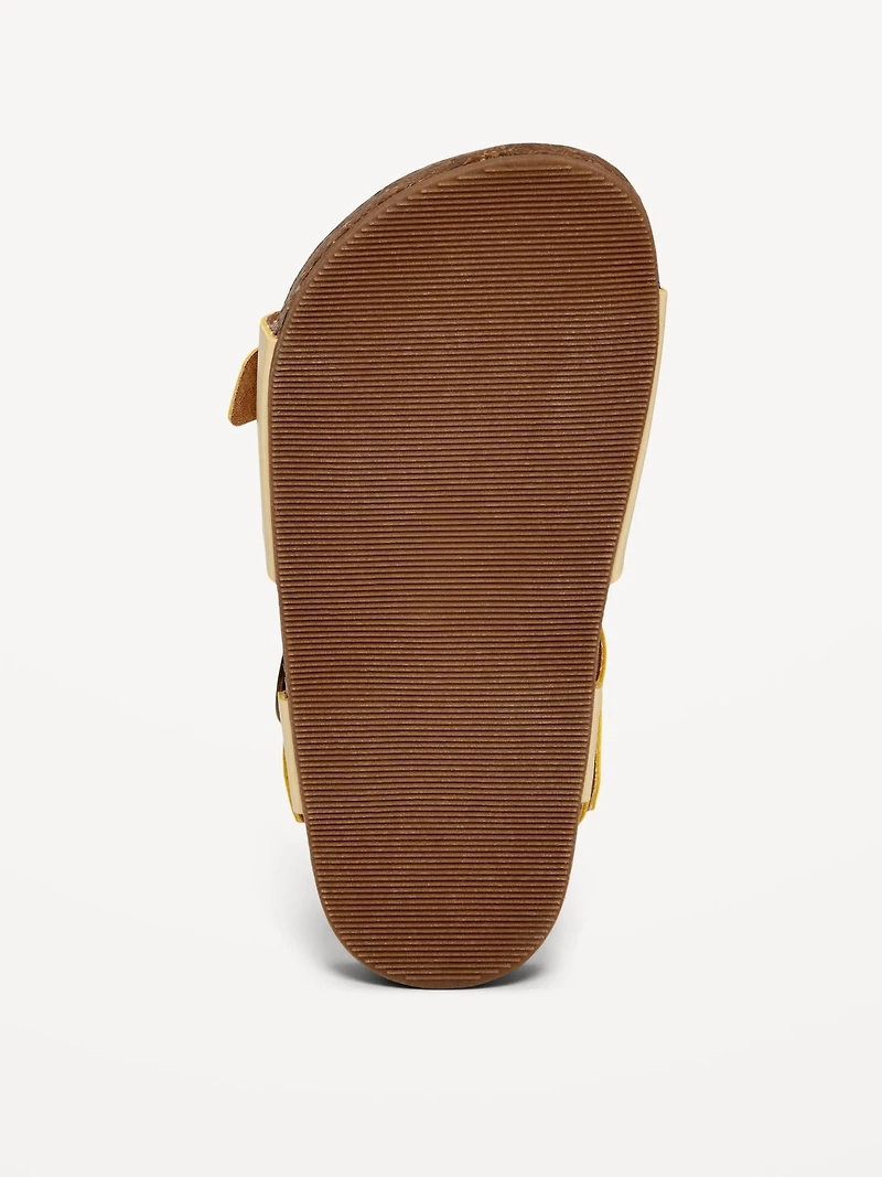 Faux-Leather Buckled Strap Sandals for Toddler Girls