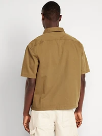Short-Sleeve Moto Zip Shirt