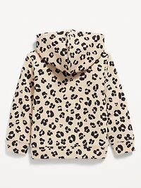Printed Logo-Graphic Zip Hoodie for Toddler Girls