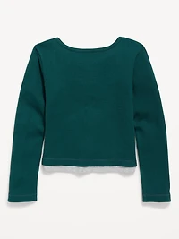 Long-Sleeve 2-In-1 Fitted Henley Top for Girls