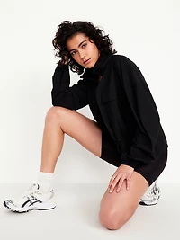 SleekTech Oversized Cinched-Waist Jacket