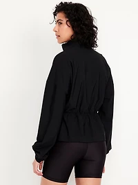 SleekTech Oversized Cinched-Waist Jacket