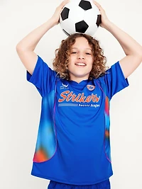 Oversized Collared Soccer Jersey T-Shirt for Boys