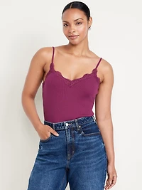 Lace-Trim Cami Tank Top