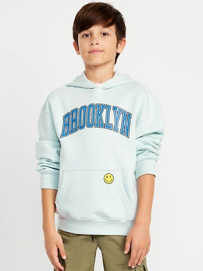 Favorite Fleece Oversized Graphic Pullover Hoodie for Boys