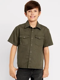 Short-Sleeve Western Pocket Shirt for Boys