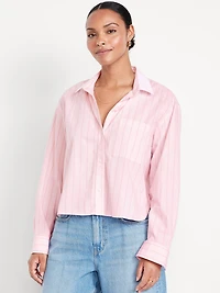 Cropped Button-Down Shirt