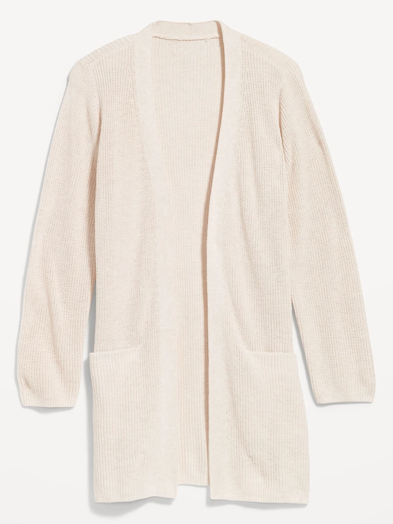 Longline Open-Front Sweater