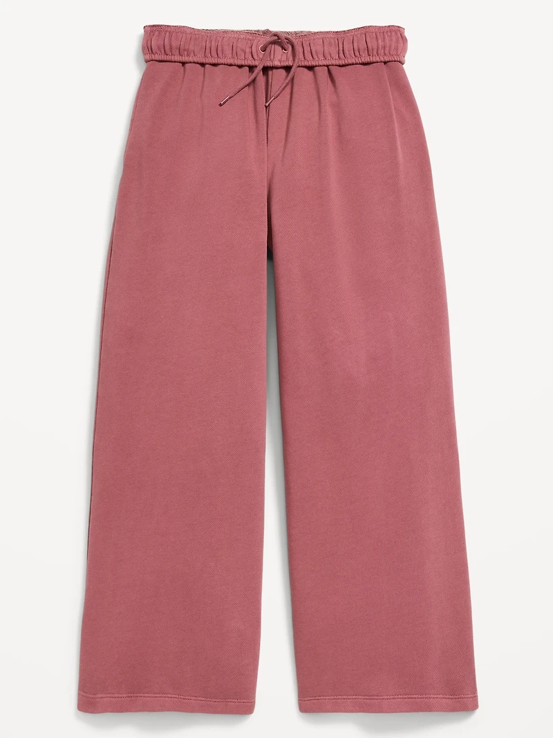 Baggy Fleece Straight-Leg Sweatpants for Girls