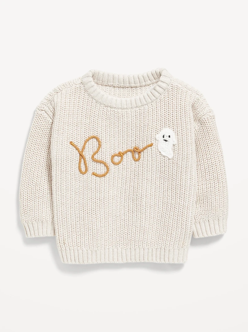 Loose Shaker-Stitch Sweater for Baby