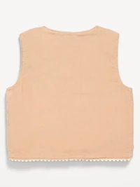 Reversible Corduroy Vest for Toddler Girls