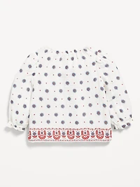 Long-Sleeve Double-Weave Top for Baby
