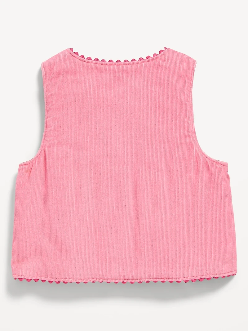 Embroidered Corduroy Vest for Baby