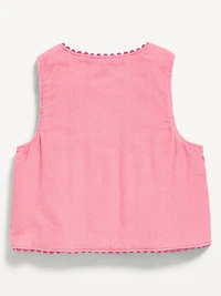 Embroidered Corduroy Vest for Baby
