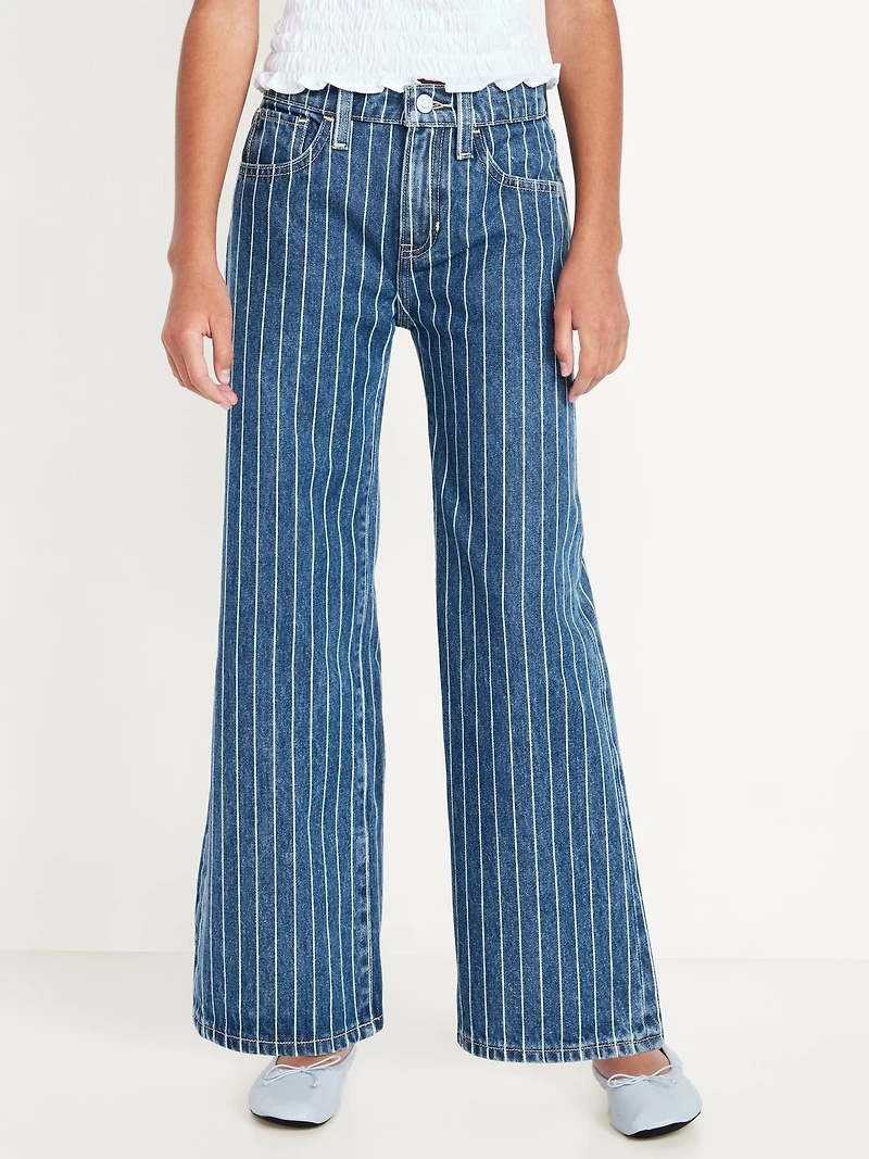 High-Waisted Baggy Wide-Leg Jeans for Girls