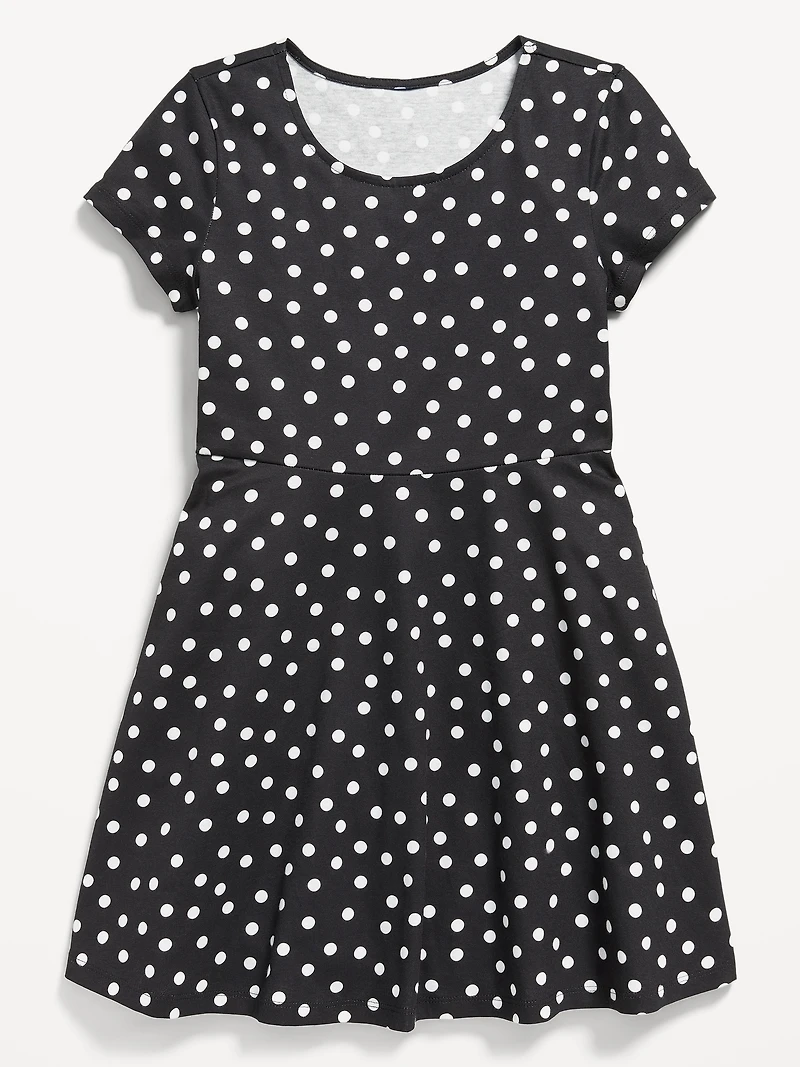 Short-Sleeve Fit and Flare Dress for Girls