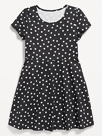 Short-Sleeve Fit and Flare Dress for Girls