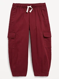 Barrel-Leg Twill Cargo Pants for Toddler Girls