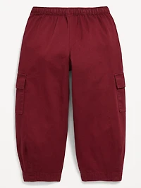 Barrel-Leg Twill Cargo Pants for Toddler Girls