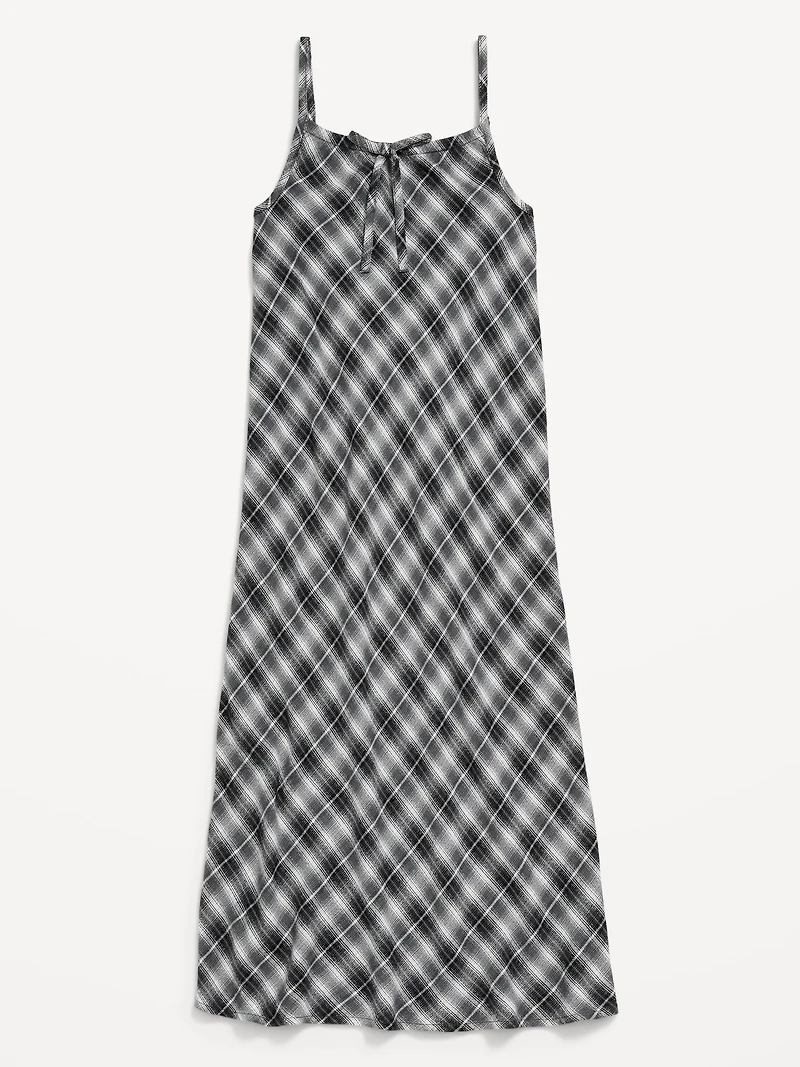 Printed Sleeveless Fit and Flare Maxi Dress for Girls