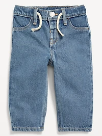 Drawstring Barrel-Leg Jeans for Baby