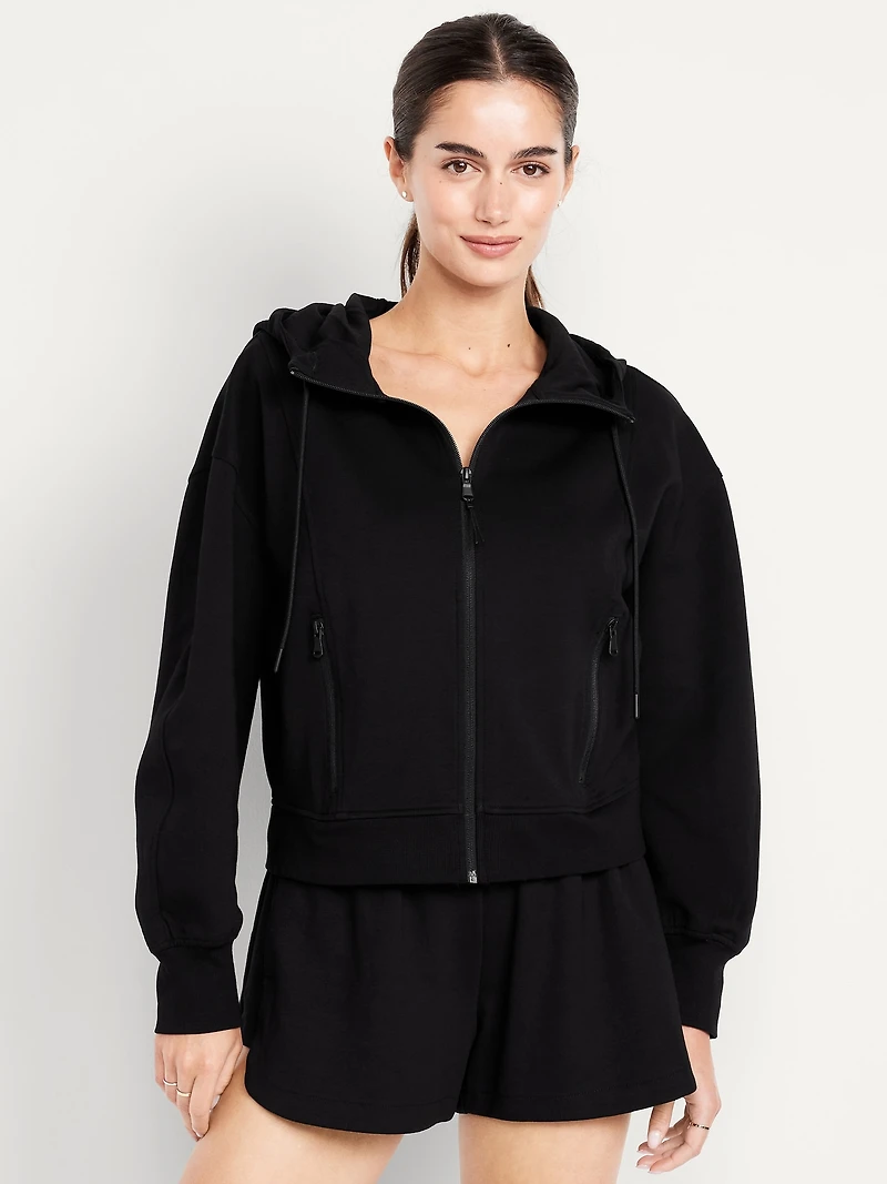 Dynamic Fleece Oversized Zip Hoodie Sweatshirt