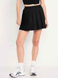 Extra High-Waisted Micro-Pleated Performance Skort