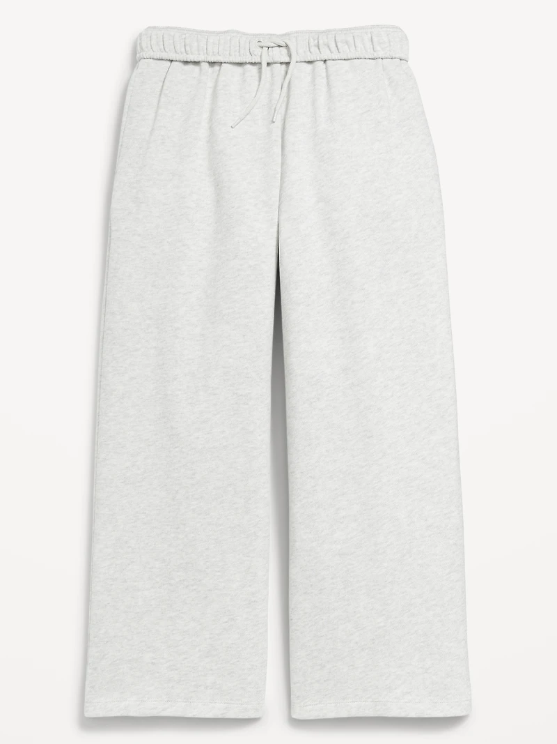 Baggy Fleece Straight-Leg Sweatpants for Girls